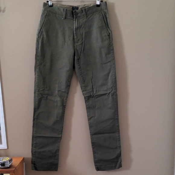Green Chinos with Straight Leg Cut - Picture 1 of 5